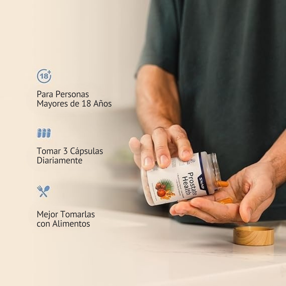 Prostate Health™ – Fórmula Natural para la Salud de la Próstata, Vejiga y Vitalidad Masculina